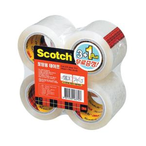 [3M] 132R(3+1) 스카치포장용테이프(투명/48mm*20M)_4개입